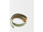 Ceinture en cuir croco double M Maje