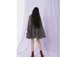Robe façon baby doll en soie imprimée