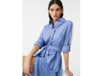 Robe chemise en rayures imprimées