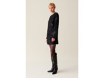 Robe courte noire sequins brodés