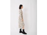 Robe asymétrique en satin imprimé