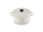 Cocotte ronde 20cm en fonte émaillée meringue