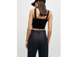Crop top en maille à bretelles