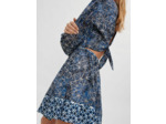 Robe en voile de coton en mix d'imprimés