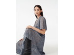 Robe foulard en jacquard lurex imprimé