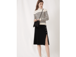 Pull marinière en cachemire
