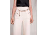 Pantalon large en tweed