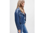 Blouson en cuir façon Biker large