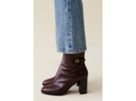 Bottines effet serpent cuir vernis