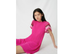 Robe plissée à rayures sporty