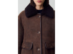 Manteau peau lainée