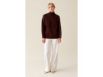 Pull col montant zippé marron