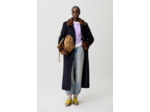 Manteau long laine léopard
