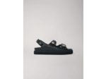 Sandales plates en cuir