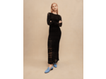 Robe longue en maille ajourée