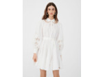 Robe patineuse en coton et guipure