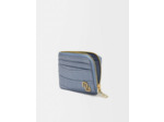 Porte-cartes zippé en cuir embossé