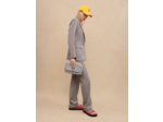 Veste de tailleur à carreaux grise