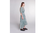 Robe à volants en lurex stretch
