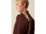 Pull col montant zippé marron