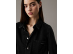 ROBE EN DENIM AJUSTÉE À MANCHES LONGUES