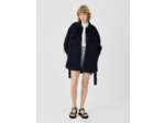 Manteau en double face ceinturé