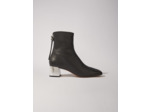 Bottines en cuir à bout carré