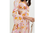 Robe en satin imprimé Flower Power
