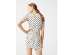 Robe à pois et sequins brodés