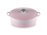 Cocotte ovale 31cm en fonte émaillée shell pink
