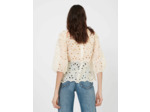 Top en guipure et organza
