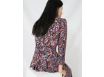 Robe à fleurs à coupe cache-cœur