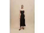 Robe longue satinée