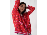 Cardigan en jacquard à motifs contrastés