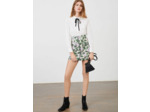 Chemise en popeline à volants