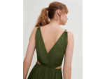 Robe en satin ajourée à la taille
