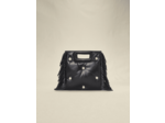 Sac M en cuir matelassé à studs