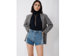 Short en jean patché