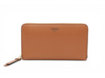 Lettrines de Lancel - Portefeuille continental zippé - Grand modèle - Camel