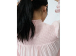 Blouse smockée à manches bouffantes