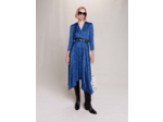 Robe mi-longue imprimé organique