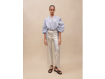 Blouse bleue à rayures