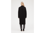 Manteau noir droit mi-long