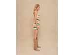 Robe en maille multicolore