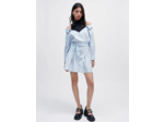 Robe chemise trompe-l'œil à rayures