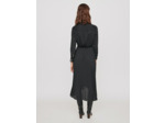 Robe longue plissée à pois