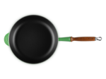 Sauteuse 28cm en fonte émaillée bambou avec manche en bois
