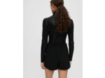 Short trompe l'œil noir à détails