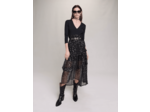 Robe longue mesh et sequins