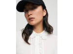 Chemise blanche en voile à col claudine